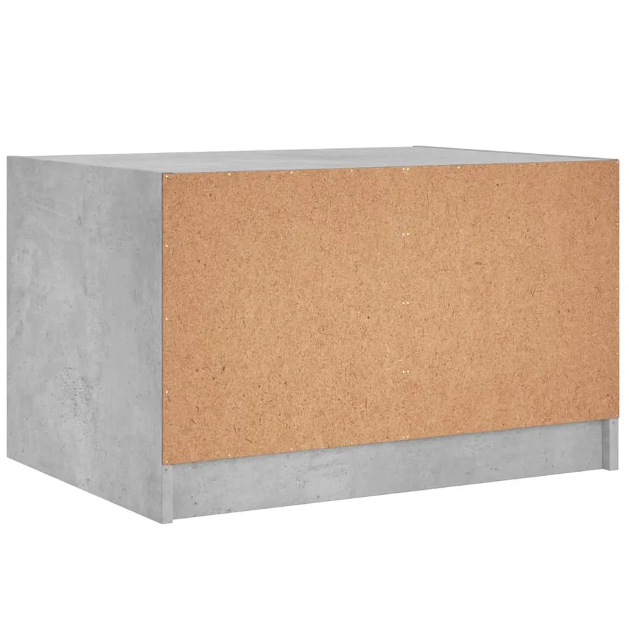 Table basse avec portes en verre gris béton 68x50x42 cm - 8