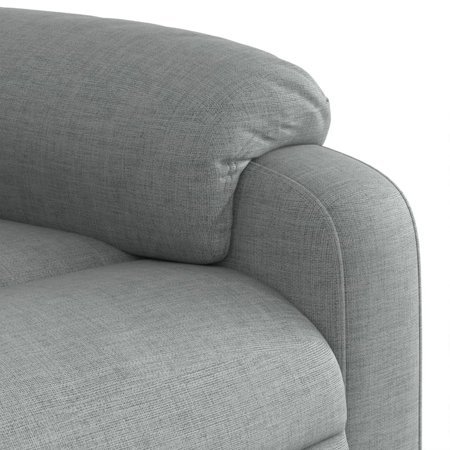 Fauteuil inclinable de massage gris clair tissu - 9