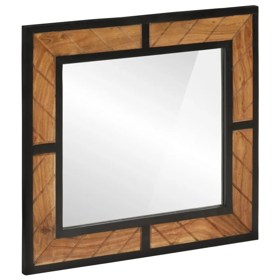 Miroir de salle de bain 60x1x55 cm bois massif d'acacia - 2