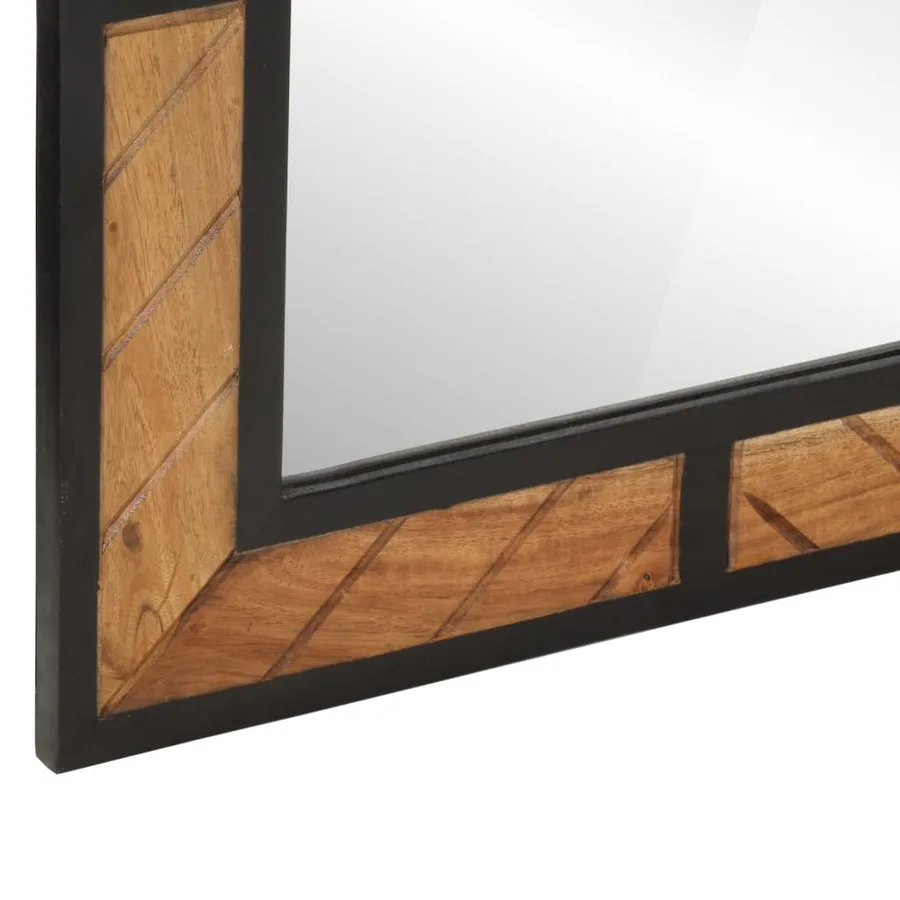 Miroir de salle de bain 60x1x55 cm bois massif d'acacia - 5