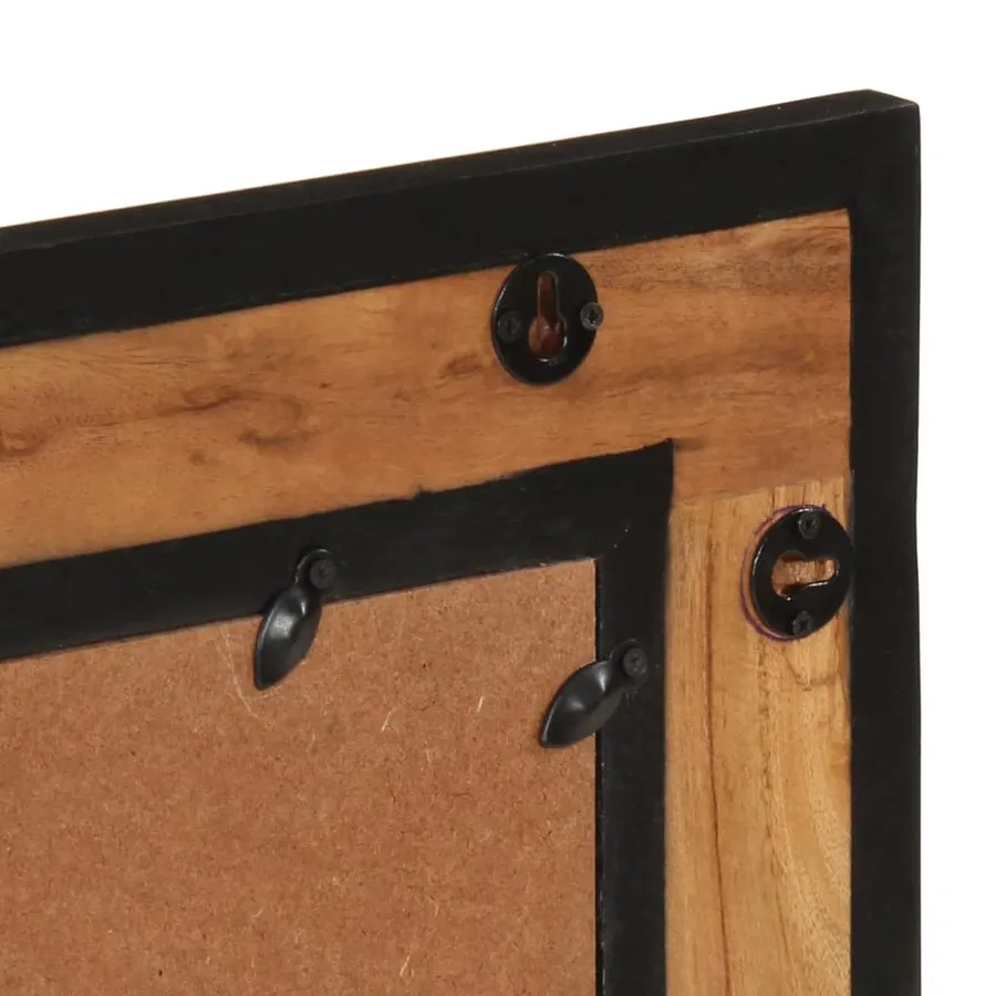 Miroir de salle de bain 60x1x55 cm bois massif d'acacia - 6