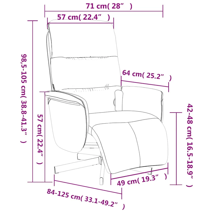 Fauteuil inclinable de massage et repose-pieds vert foncé tissu - 11