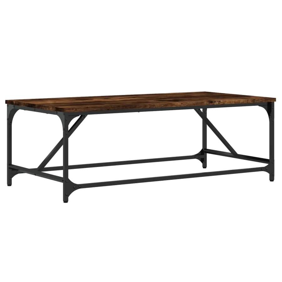Table basse Chêne fumé 100x50x35 cm Bois d'ingénierie - 2