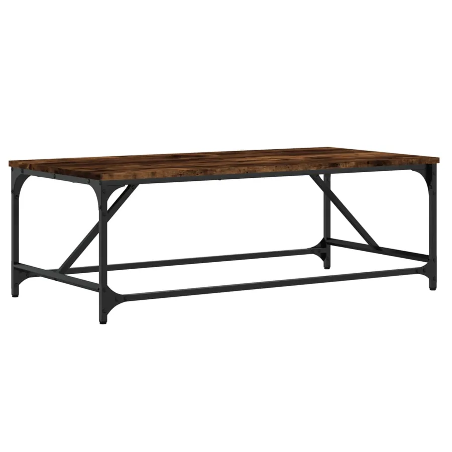 Table basse Chêne fumé 100x50x35 cm Bois d'ingénierie - 6