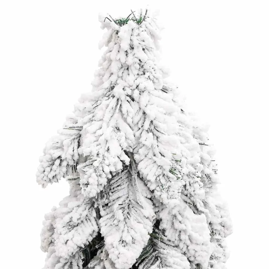 Sapin de Noël artificiel pré-éclairé avec 80 LED/neige floquée - 5
