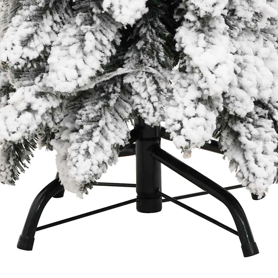 Sapin de Noël artificiel pré-éclairé avec 80 LED/neige floquée - 8