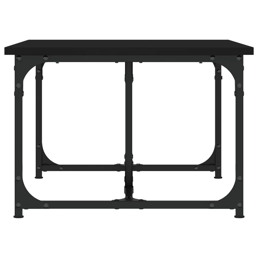 Table basse Noir 90x50x35 cm Bois d'ingénierie - 5