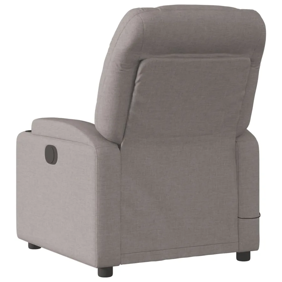 Fauteuil de massage inclinable Taupe Tissu - 6