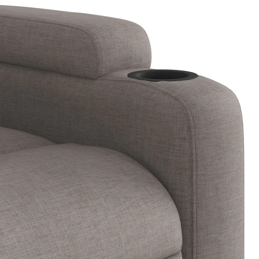 Fauteuil de massage inclinable Taupe Tissu - 9
