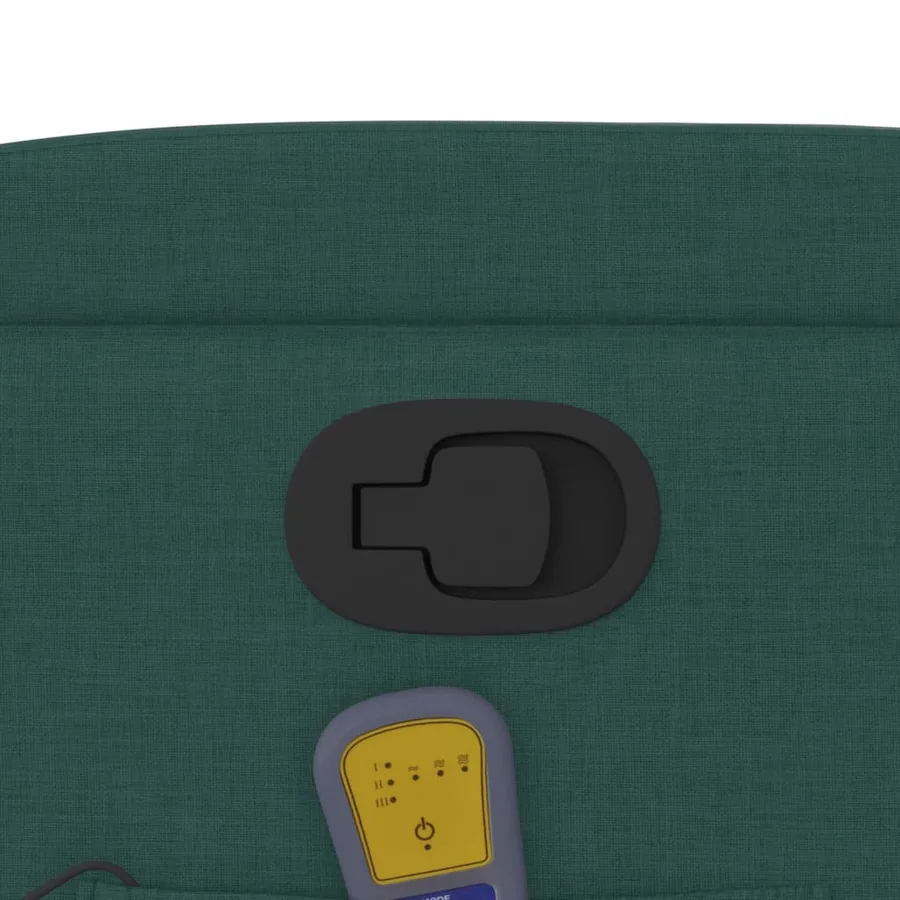 Fauteuil inclinable de massage vert foncé tissu - 10