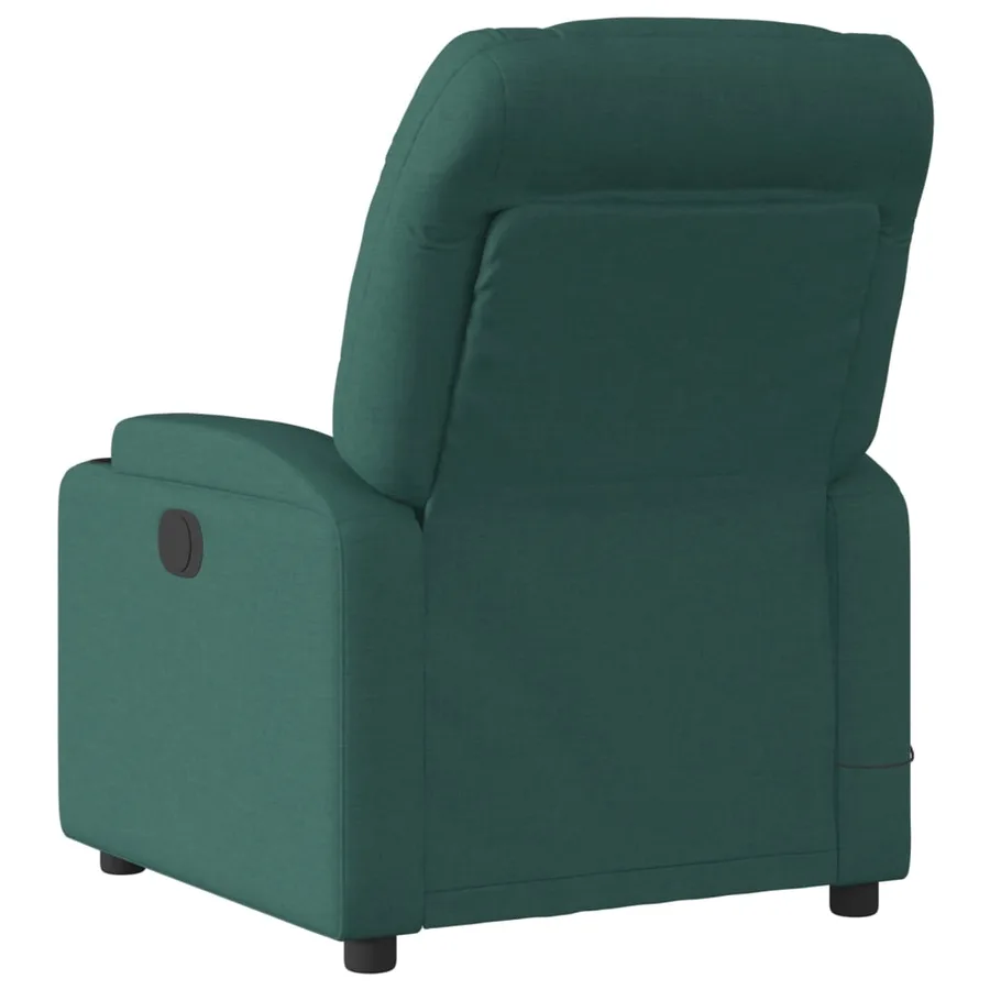 Fauteuil inclinable de massage vert foncé tissu - 4
