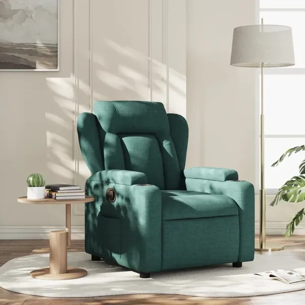 Fauteuil inclinable Vert foncé Tissu