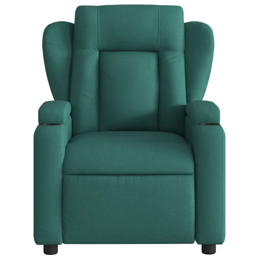 Fauteuil inclinable Vert foncé Tissu - 6