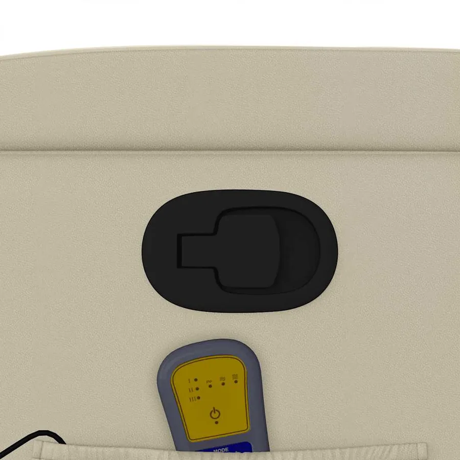 Fauteuil inclinable de massage Crème Similicuir - 11