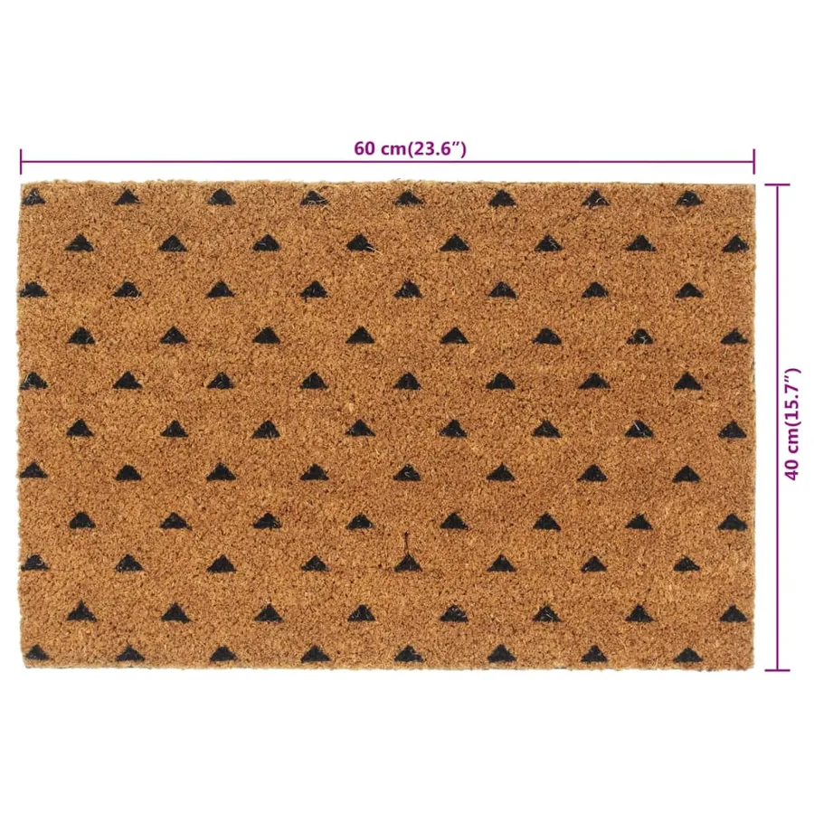 Tapis de porte naturel 40x60 cm fibre de coco touffeté - 6