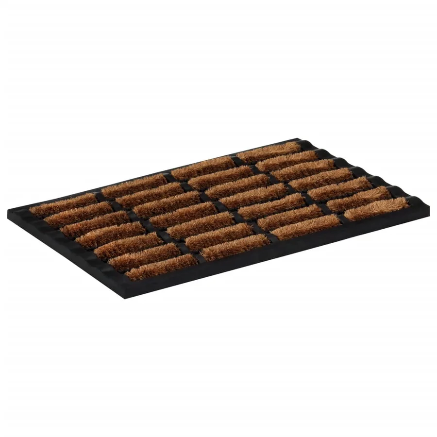 Paillasson rectangulaire 40x60 cm caoutchouc et fibre de coco - 2