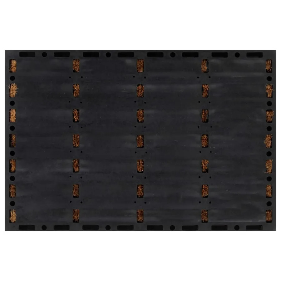 Paillasson rectangulaire 40x60 cm caoutchouc et fibre de coco - 3