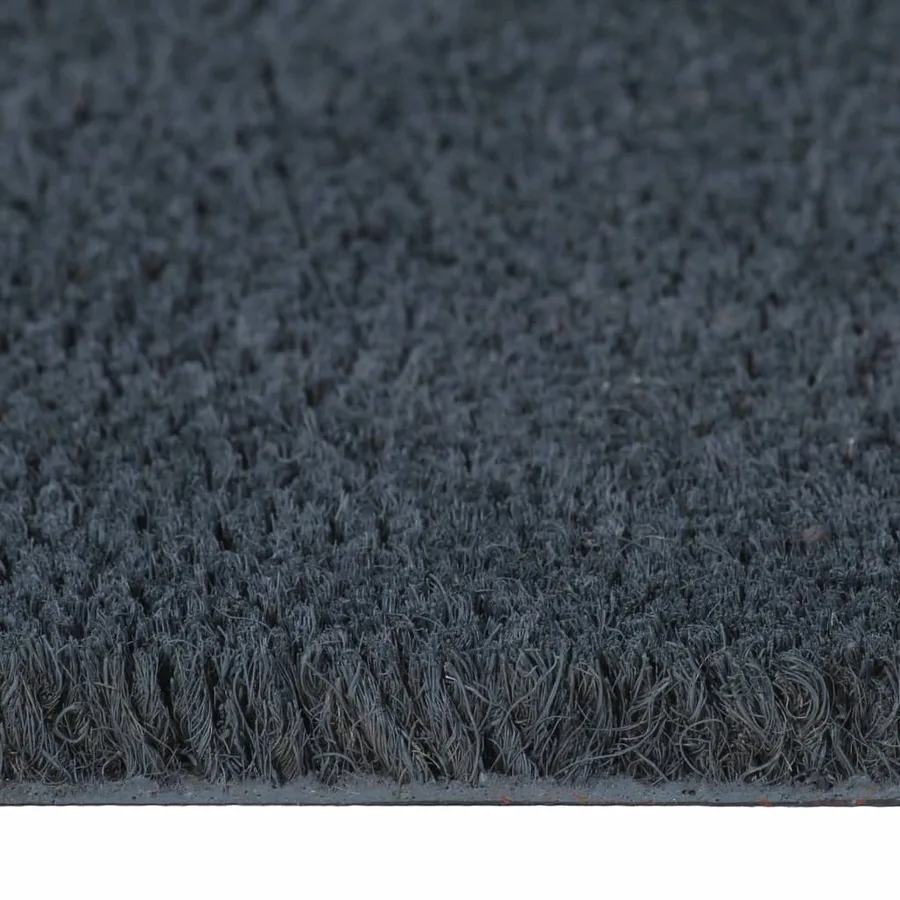 Tapis de porte gris foncé 80x100 cm fibre de coco touffeté - 4
