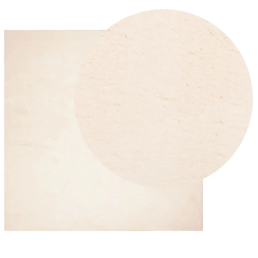 Tapis HUARTE à poils courts doux et lavable beige 240x240 cm - 3