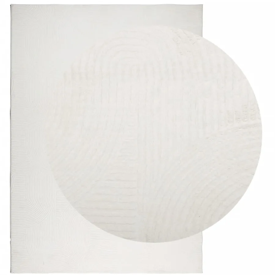 Tapis IZA poils courts style scandinave crème 240x340 cm - 3