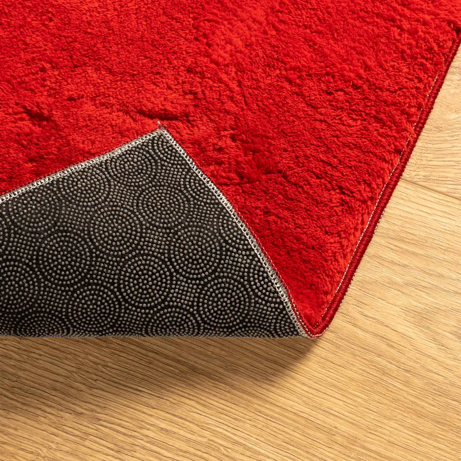 Tapis HUARTE à poils courts doux et lavable rouge 160x230 cm - 5