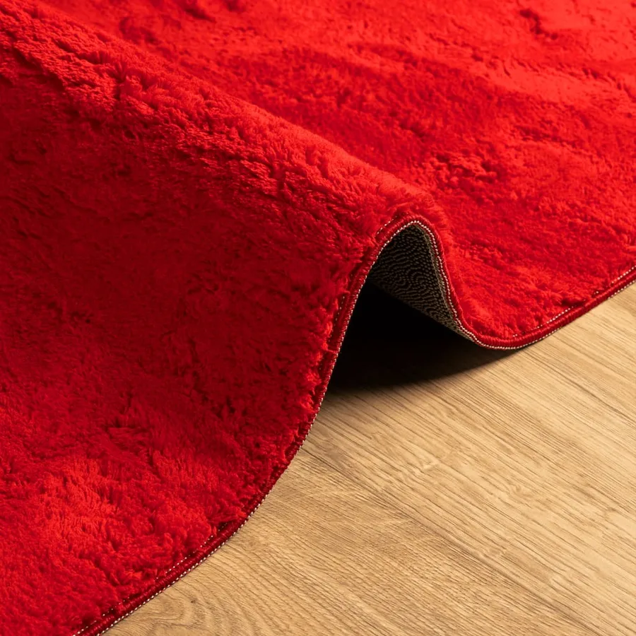 Tapis HUARTE à poils courts doux et lavable rouge 160x230 cm - 6