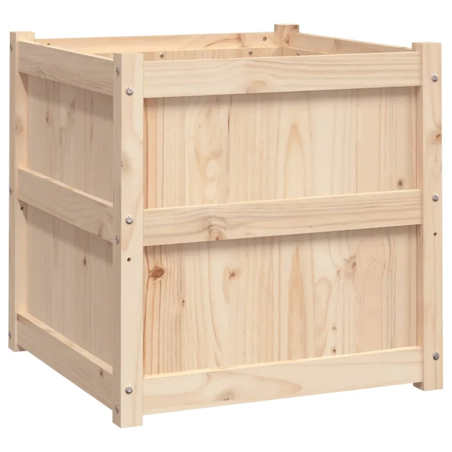 Jardinière d'extérieur 60x60x60 cm bois de pin massif - 2