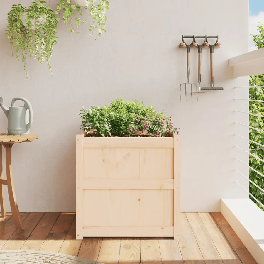 Jardinière d'extérieur 60x60x60 cm bois de pin massif - 3