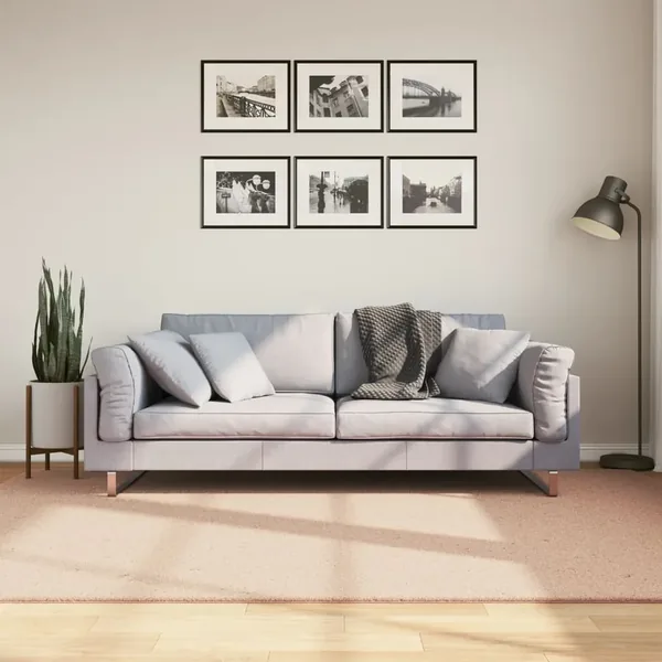 Tapis HUARTE à poils courts doux lavable rouge clair 160x230 cm