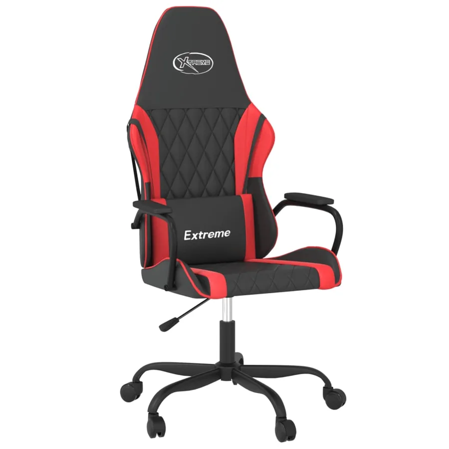 Chaise de jeu de massage Noir et rouge Similicuir - 2