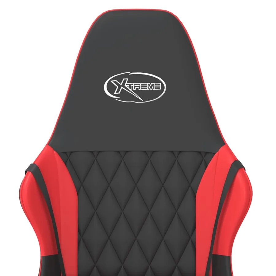 Chaise de jeu de massage Noir et rouge Similicuir - 9