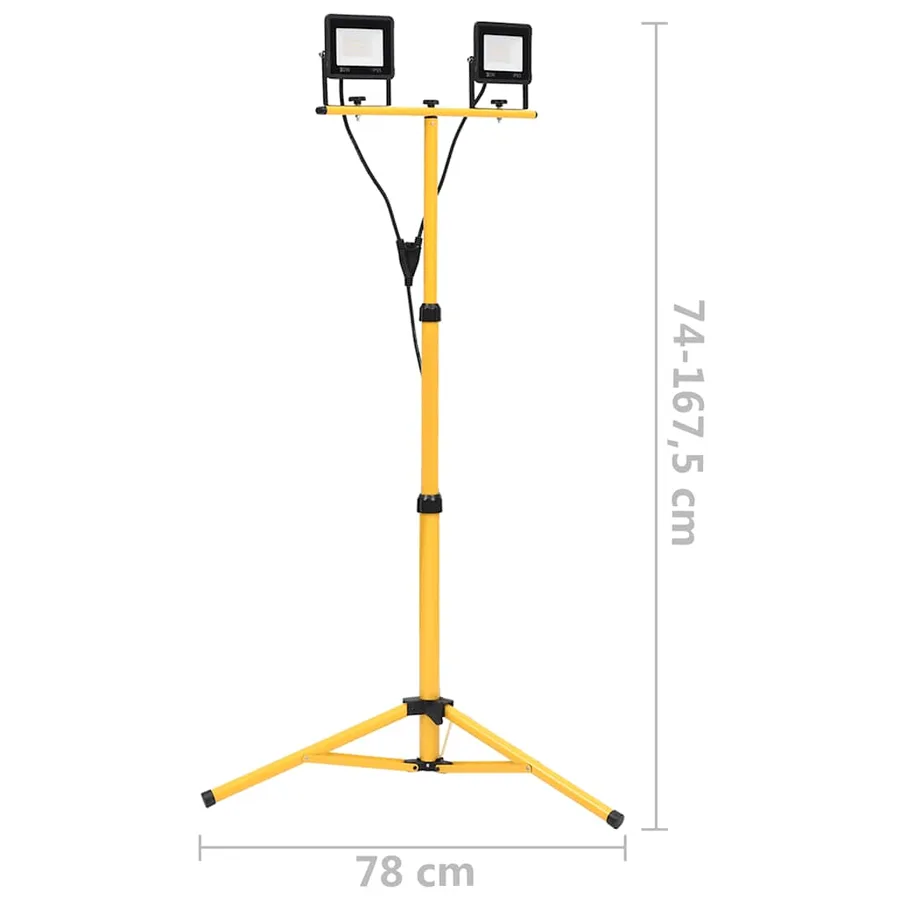 Projecteur à LED avec trépied 2x20 W Blanc chaud - 9