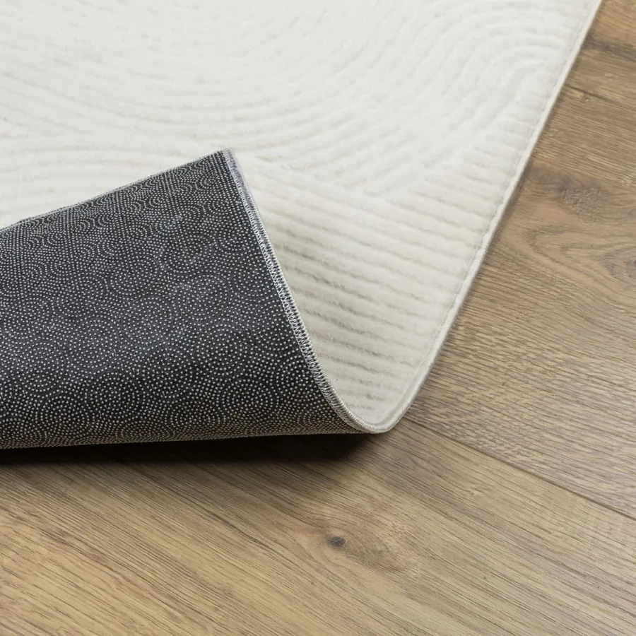 Tapis IZA poils courts style scandinave crème 80x150 cm - 5