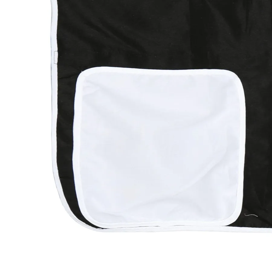 Rideaux pour lit mezzanine avec tunnel et tour blanc et noir - 19