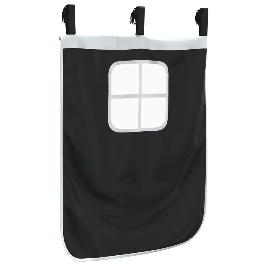 Rideaux pour lit mezzanine avec tunnel et tour blanc et noir - 9