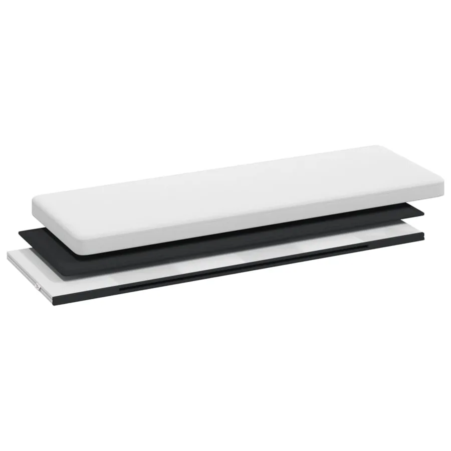 Banc de rangement pliable blanc PVC - 10