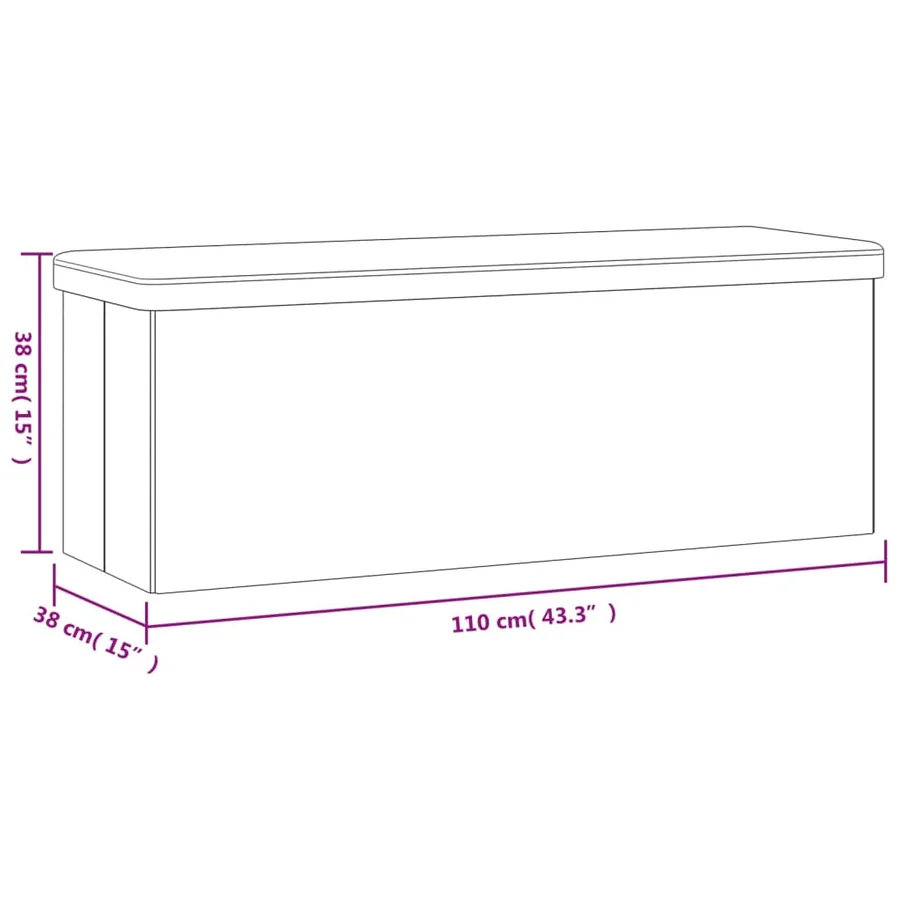 Banc de rangement pliable blanc PVC - 13