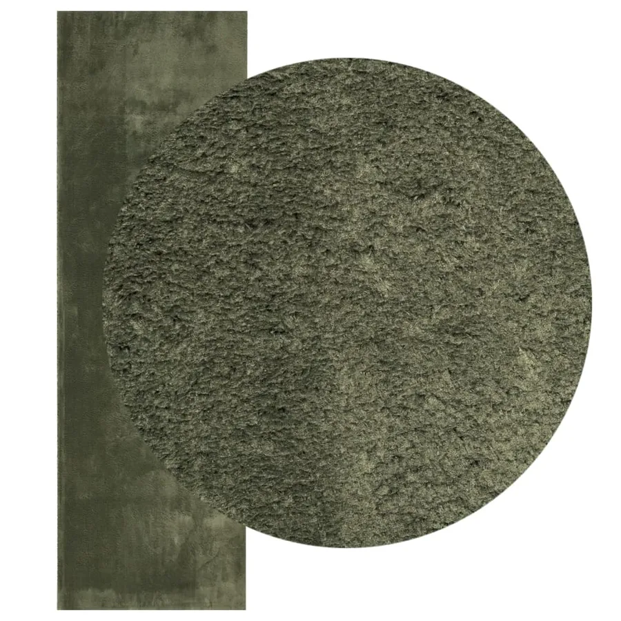 Tapis HUARTE à poils courts doux et lavable vert forêt 80x250cm - 3