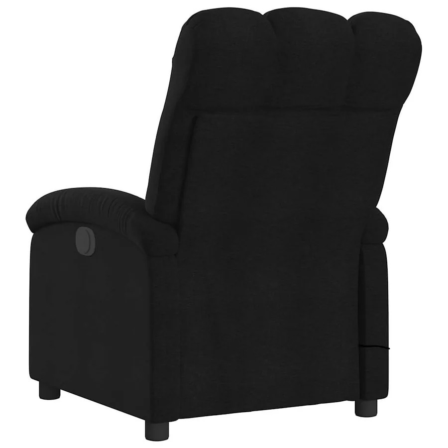 Fauteuil de massage inclinable noir tissu - 6