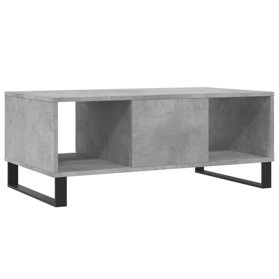 Table basse Gris béton 90x50x36,5 cm Bois d'ingénierie - 8