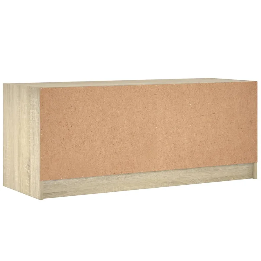 Meuble TV avec portes en verre chêne sonoma 102x37x42 cm - 8