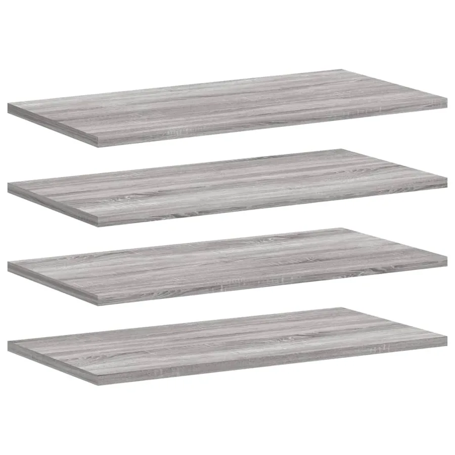 Étagères murales 4 pcs sonoma gris 60x20x1,5 cm bois ingénierie - 2