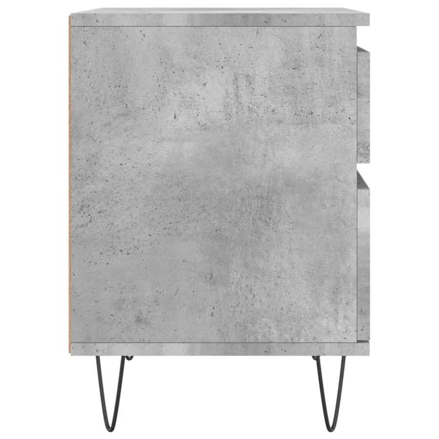 Tables de chevet 2 pcs gris béton 40x35x50 cm bois d’ingénierie - 7
