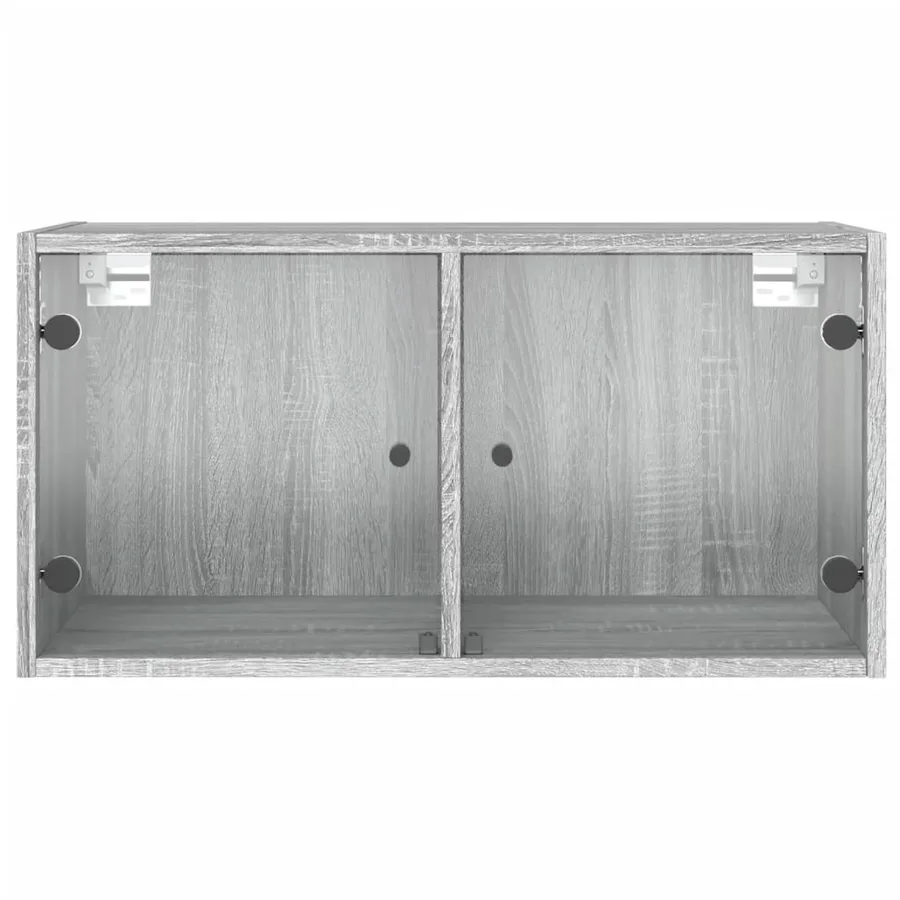 Armoire murale avec portes en verre sonoma gris 68,5x37x35 cm - 6