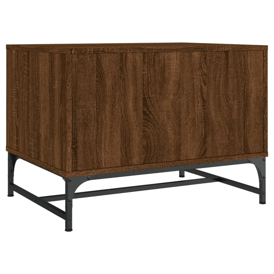 Table basse avec portes en verre chêne marron 68,5x50x50 cm - 7