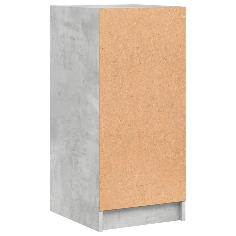 Armoire latérale avec portes en verre gris béton 35x37x75,5 cm - 8