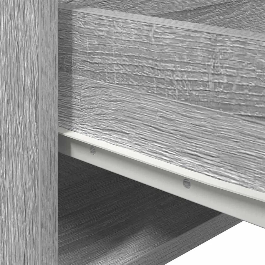 Tables de chevet murales avec lumières LED 2 pcs sonoma gris - 14