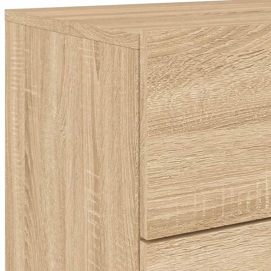 Table de chevet murale avec lumières LED chêne sonoma - 10