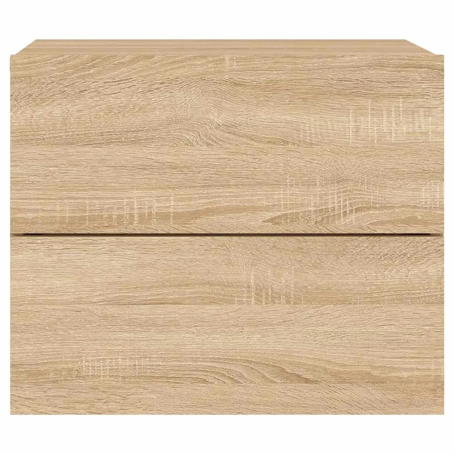Table de chevet murale avec lumières LED chêne sonoma - 7