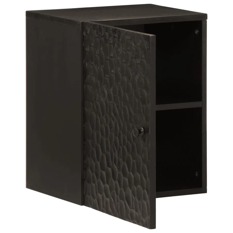 Armoire de salle de bain murale 38x33x48cm bois massif manguier - 2